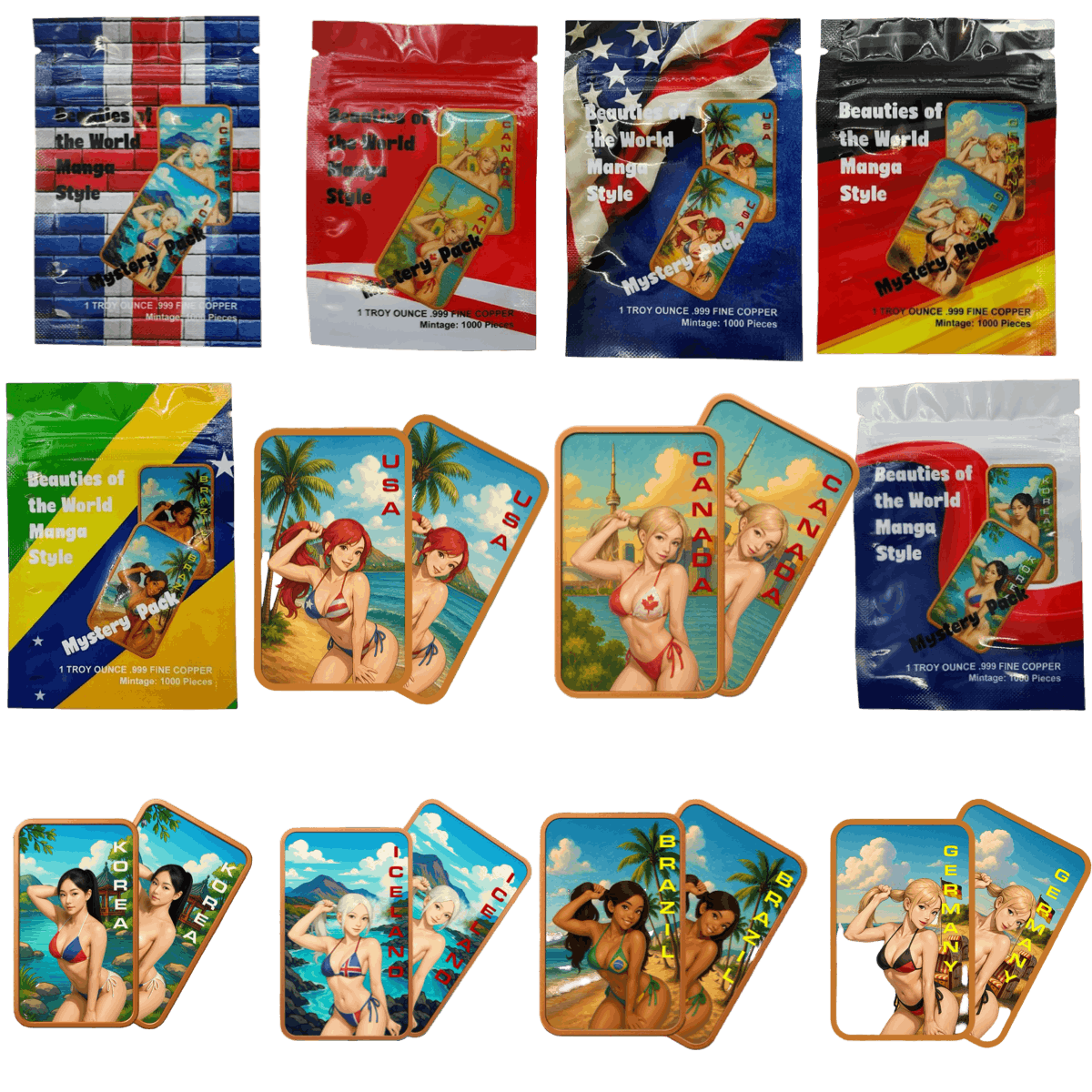 Beauties of the World Mystery Pack Series